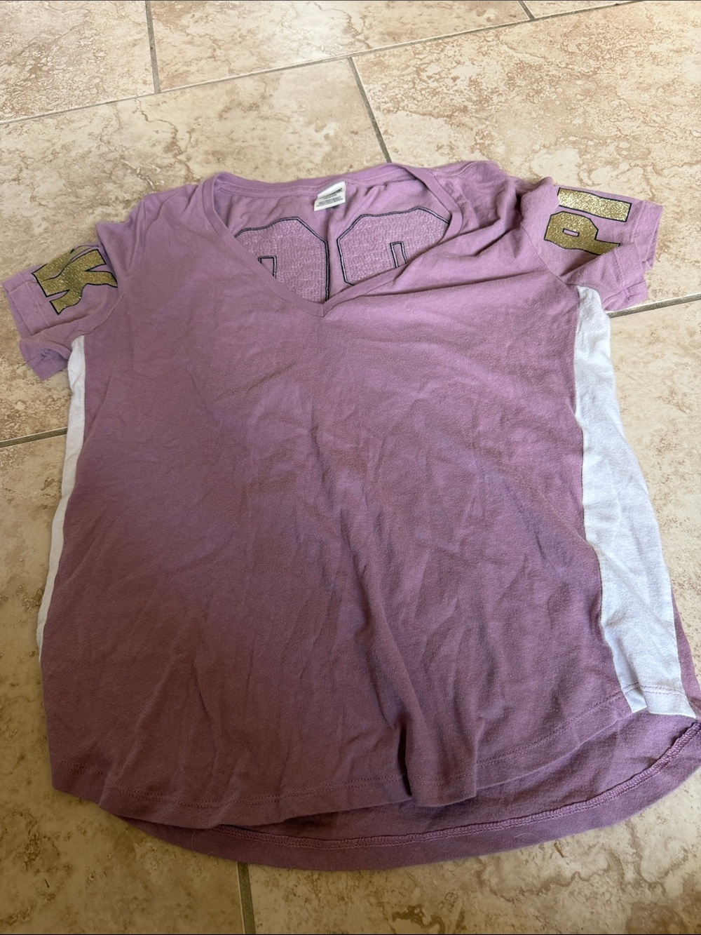 Victoria secret PINK v neck sequin shirt size large